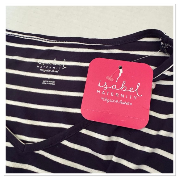 Women’s Flutter Short Sleeve Tie Waist Maternity Top Isabel Maternity by Ingrid - Picture 4 of 4